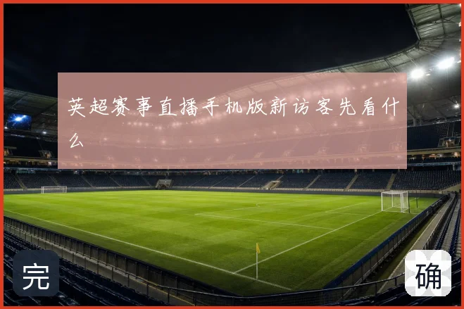 英超赛事直播手机版新访客先看什么